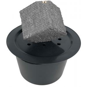 Dagaanbieding - Kubus waterornament natuursteen LED 31 cm doorsnede dagelijkse aanbiedingen