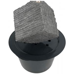 Dagaanbieding - Kubus waterornament natuursteen LED 38 cm doorsnede dagelijkse aanbiedingen